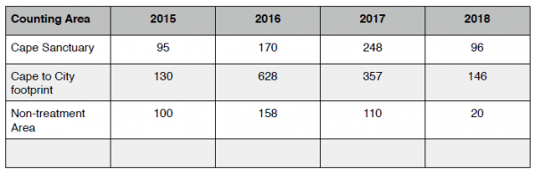 Bird count report table